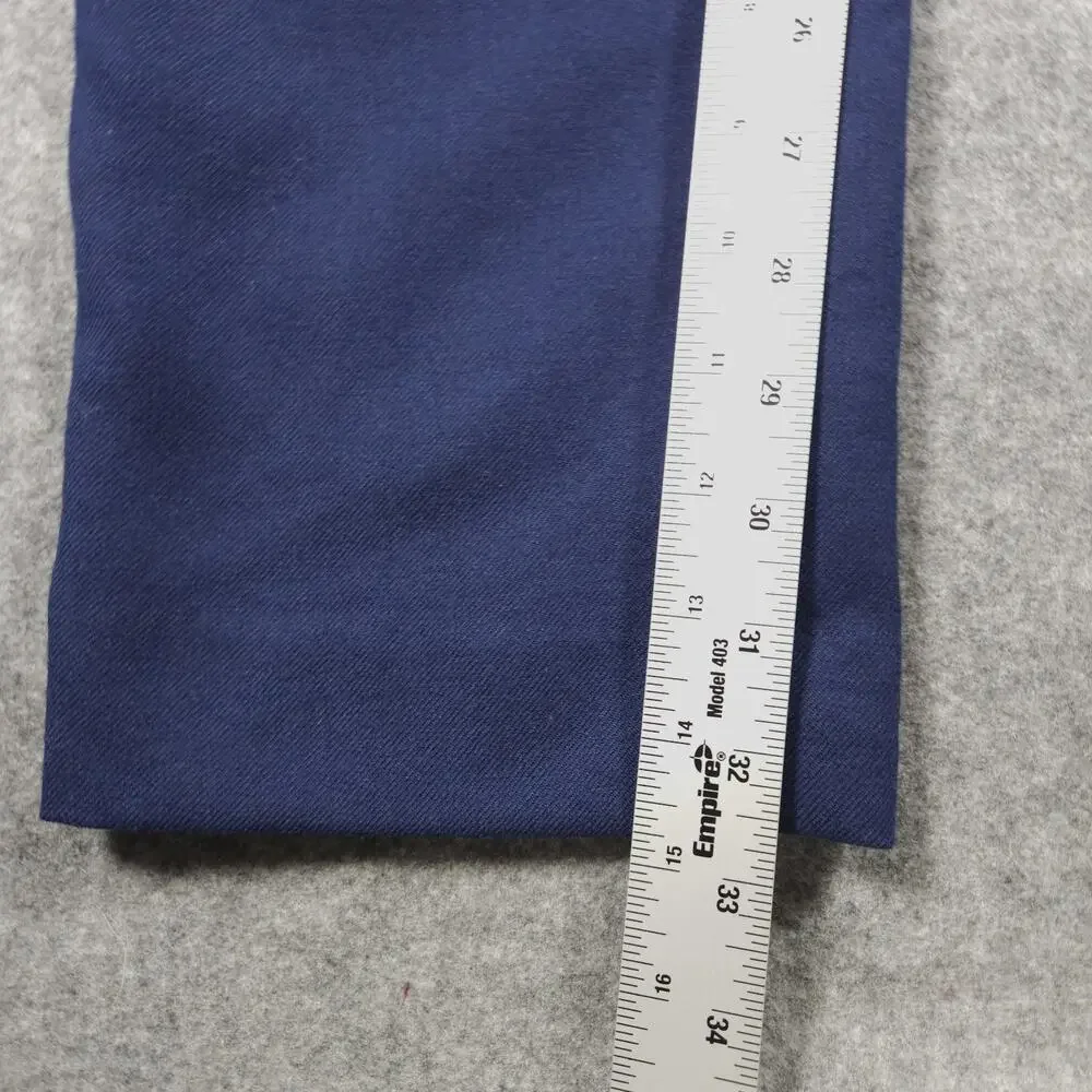 J Crew Bowery Slim Fit Pants Mens Blue 100% Wool 34x32 Office Classic Navy